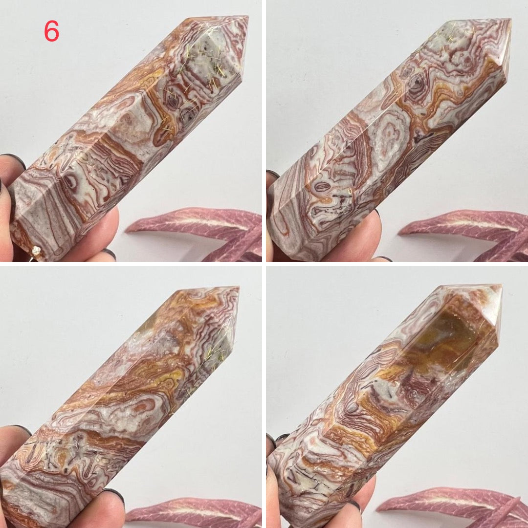 Red Onyx Points Towers Crystal Reiki Generators YOU CHOOSE