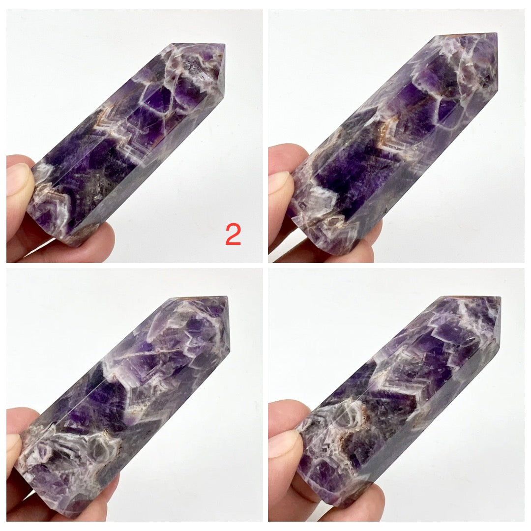 Chevron Dream Amethyst Points Towers Crystal Generators YOU CHOOSE