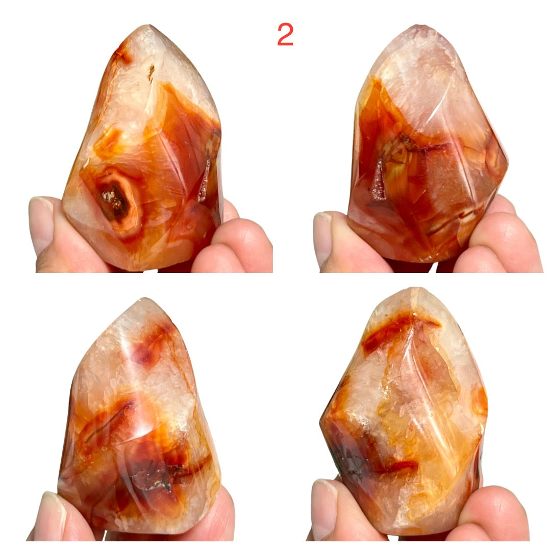 Carnelian Flames Healing Crystal Carvings YOU CHOOSE
