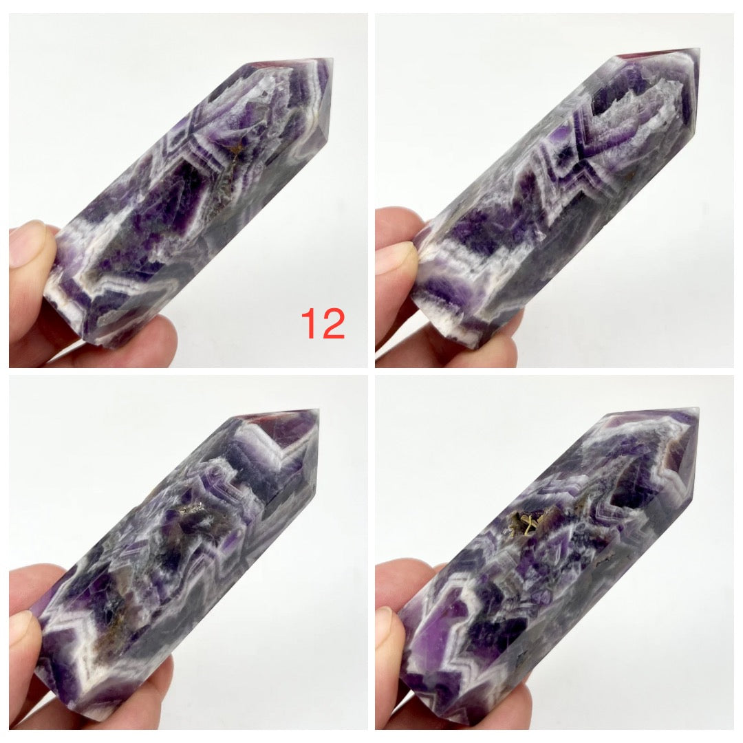 Chevron Dream Amethyst Points Towers Crystal Generators YOU CHOOSE
