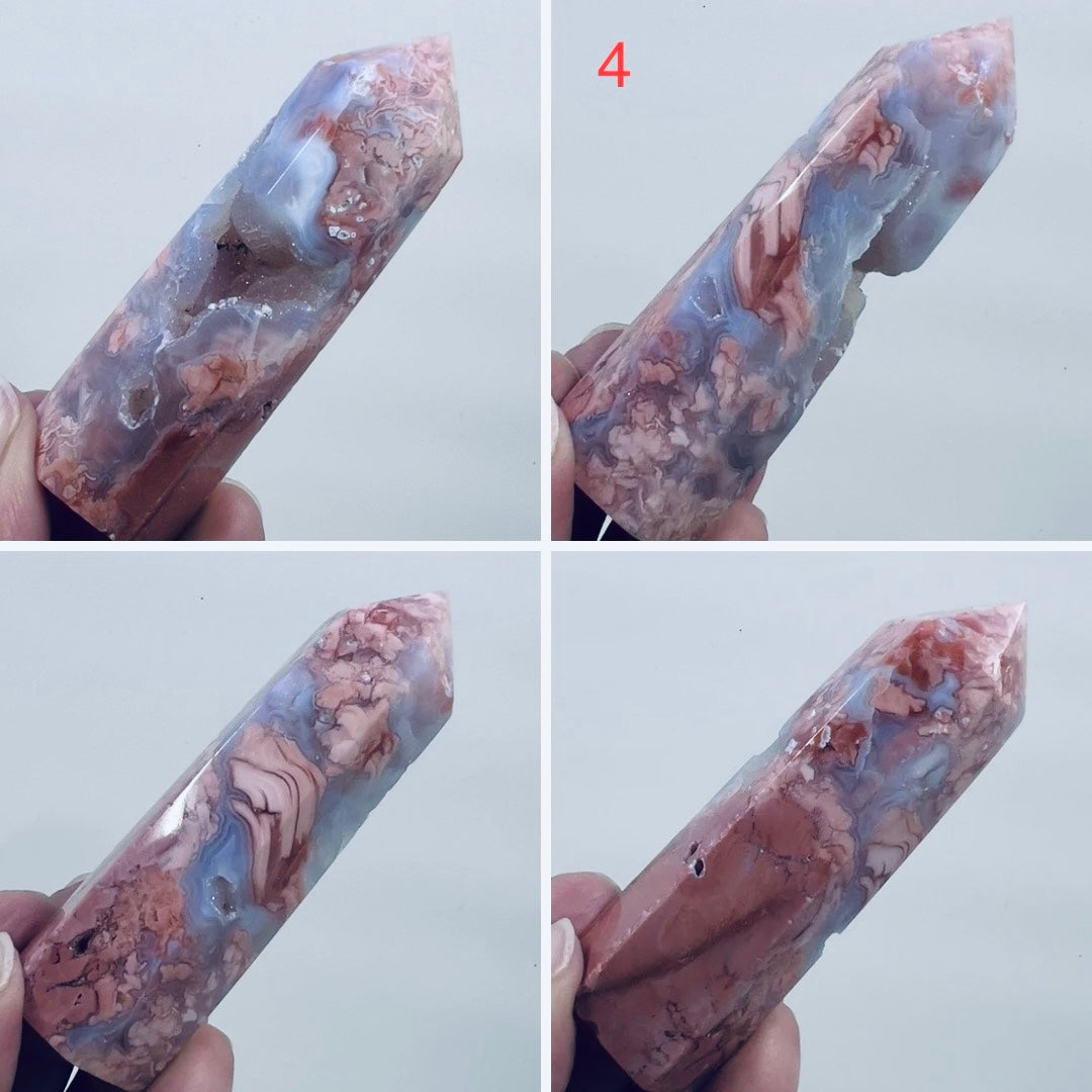Pink Cotton Candy Agate Points Towers Crystal Generators YOU CHOOSE