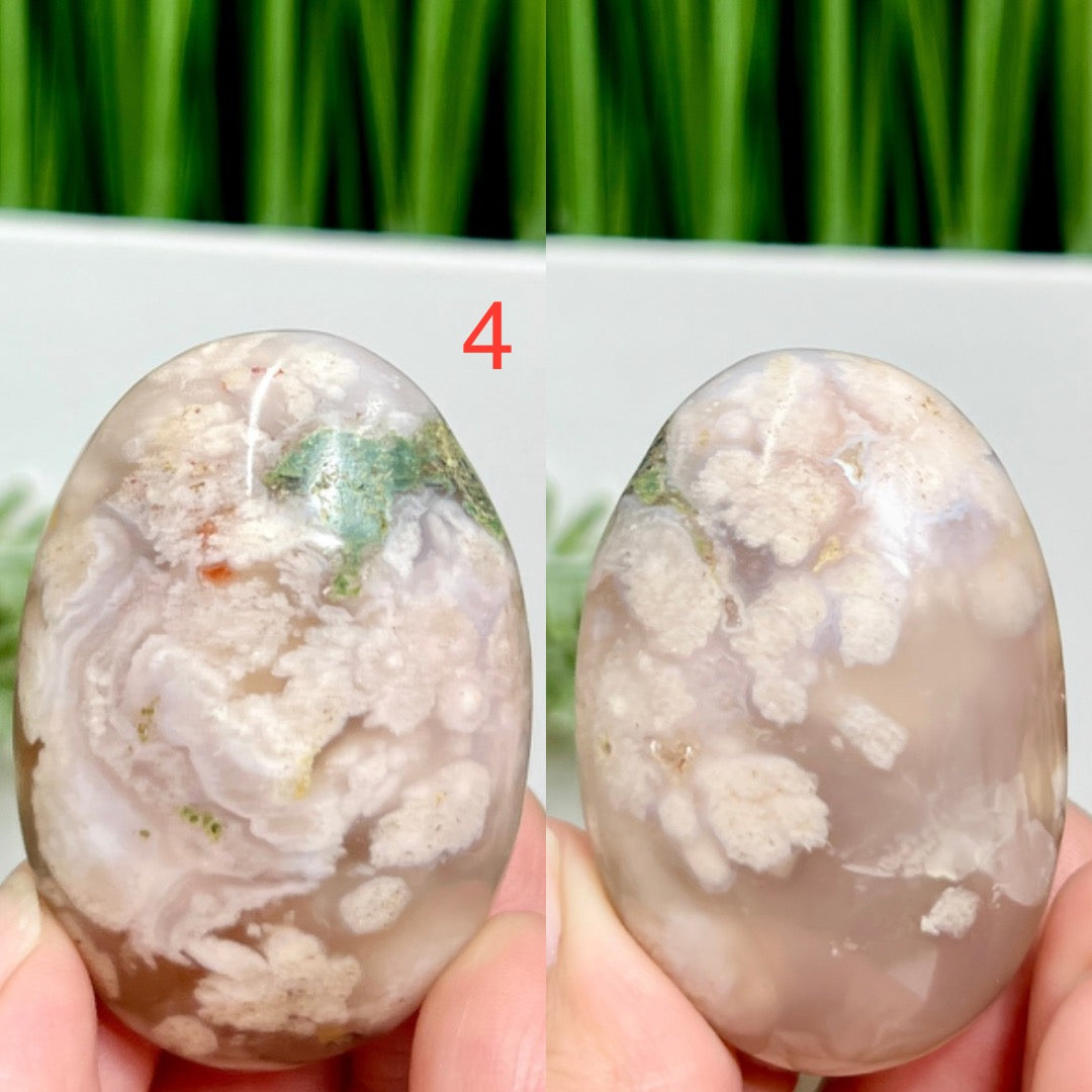 Flower Agate Palm Stones Meditation Crystals YOU CHOOSE