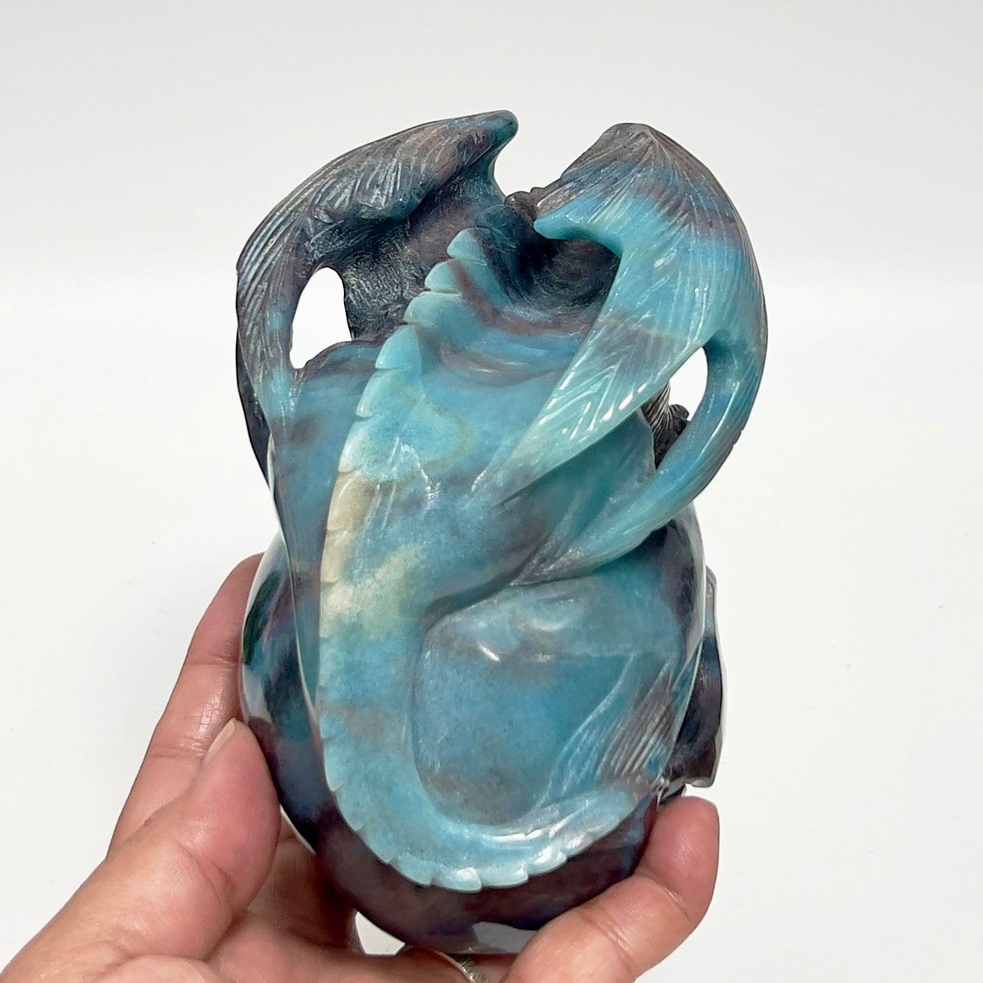 Trolleite Gargoyle on Skull Hollow Jaw Rare Healing Crystal Carving 1564g