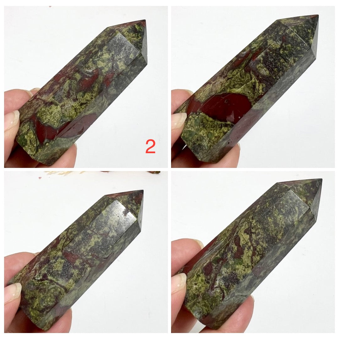 Dragon Blood Jasper Points Towers Crystal YOU CHOOSE