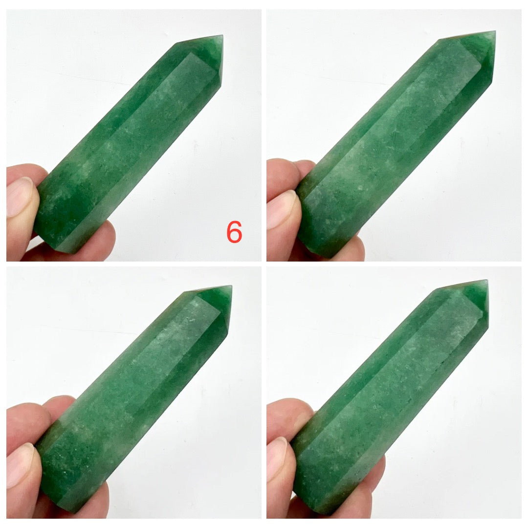 Green Strawberry Quartz Points Towers Crystal YOU CHOOSE