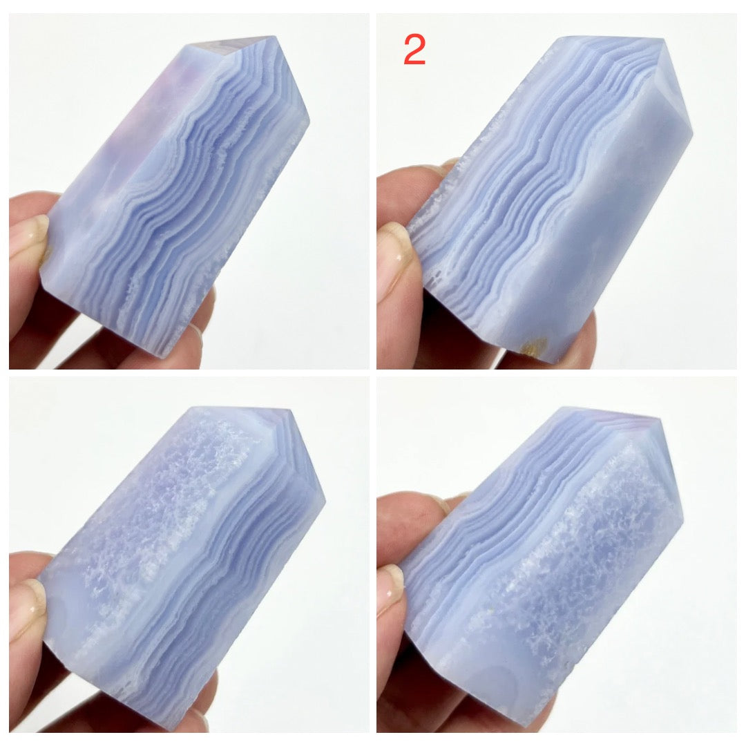 Blue Lace Agate Towers Points Crystal Generators YOU CHOOSE