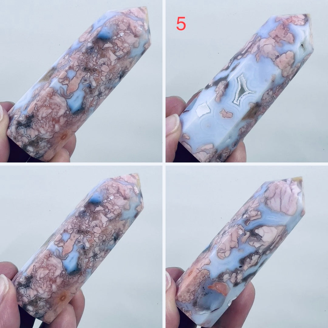 Pink Cotton Candy Agate Points Towers Crystal Generators YOU CHOOSE