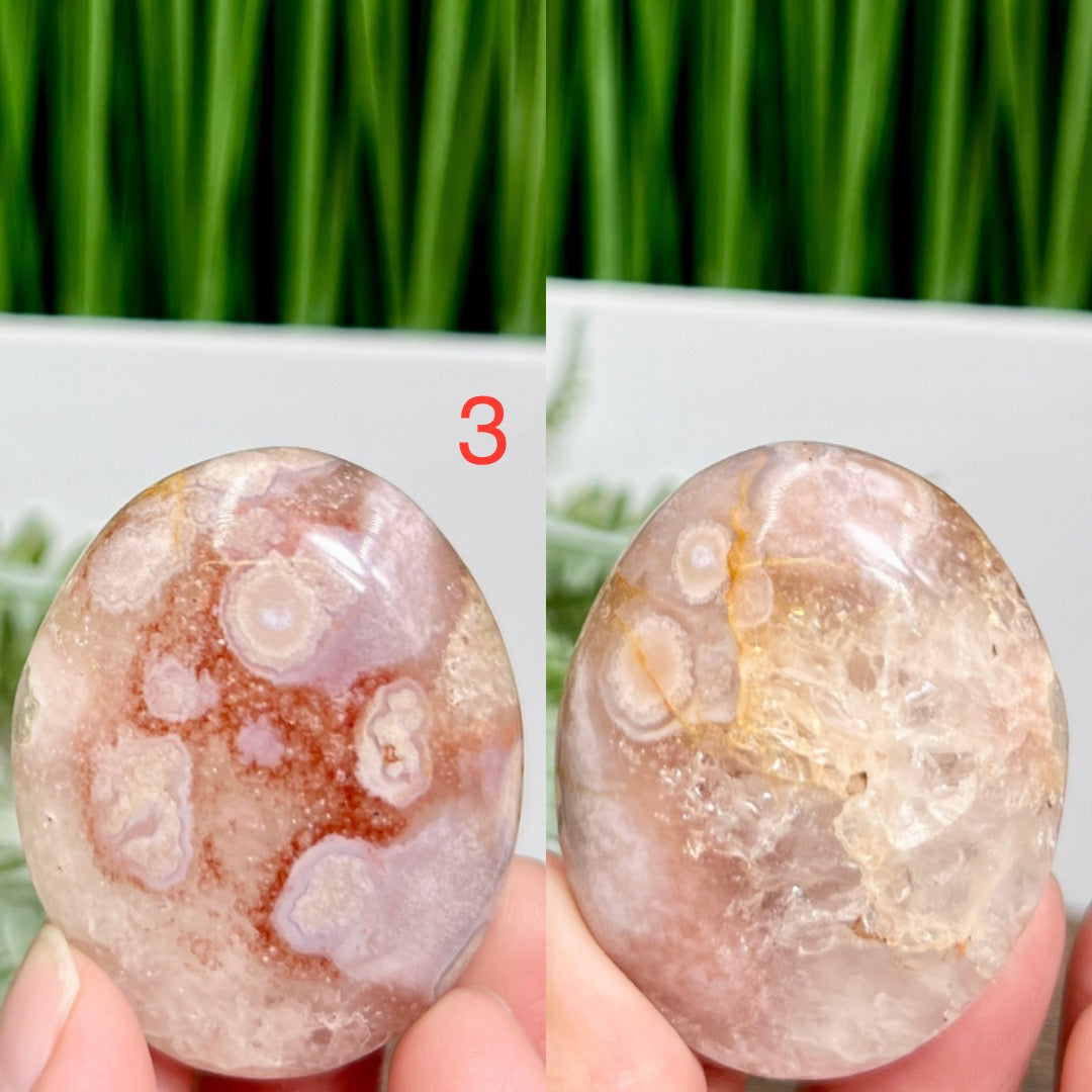 Flower Agate Palm Stones Meditation Crystals YOU CHOOSE