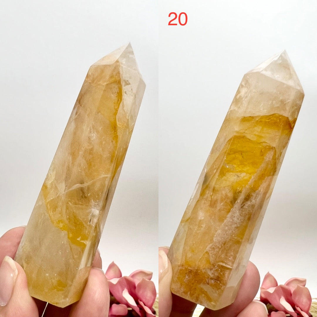 Golden Healer Quartz Points Towers Crystal Generators YOU CHOOSE