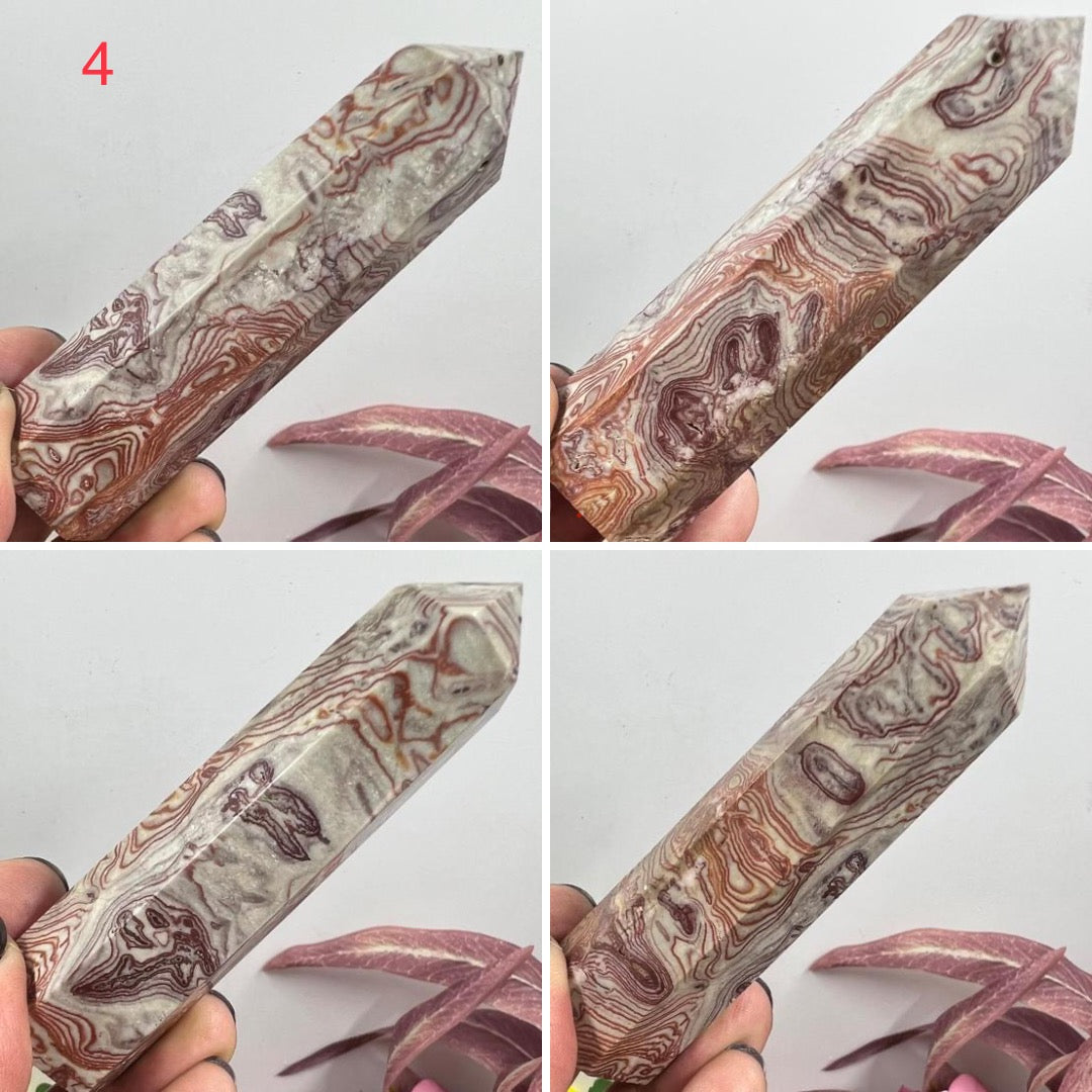 Red Onyx Points Towers Crystal Reiki Generators YOU CHOOSE