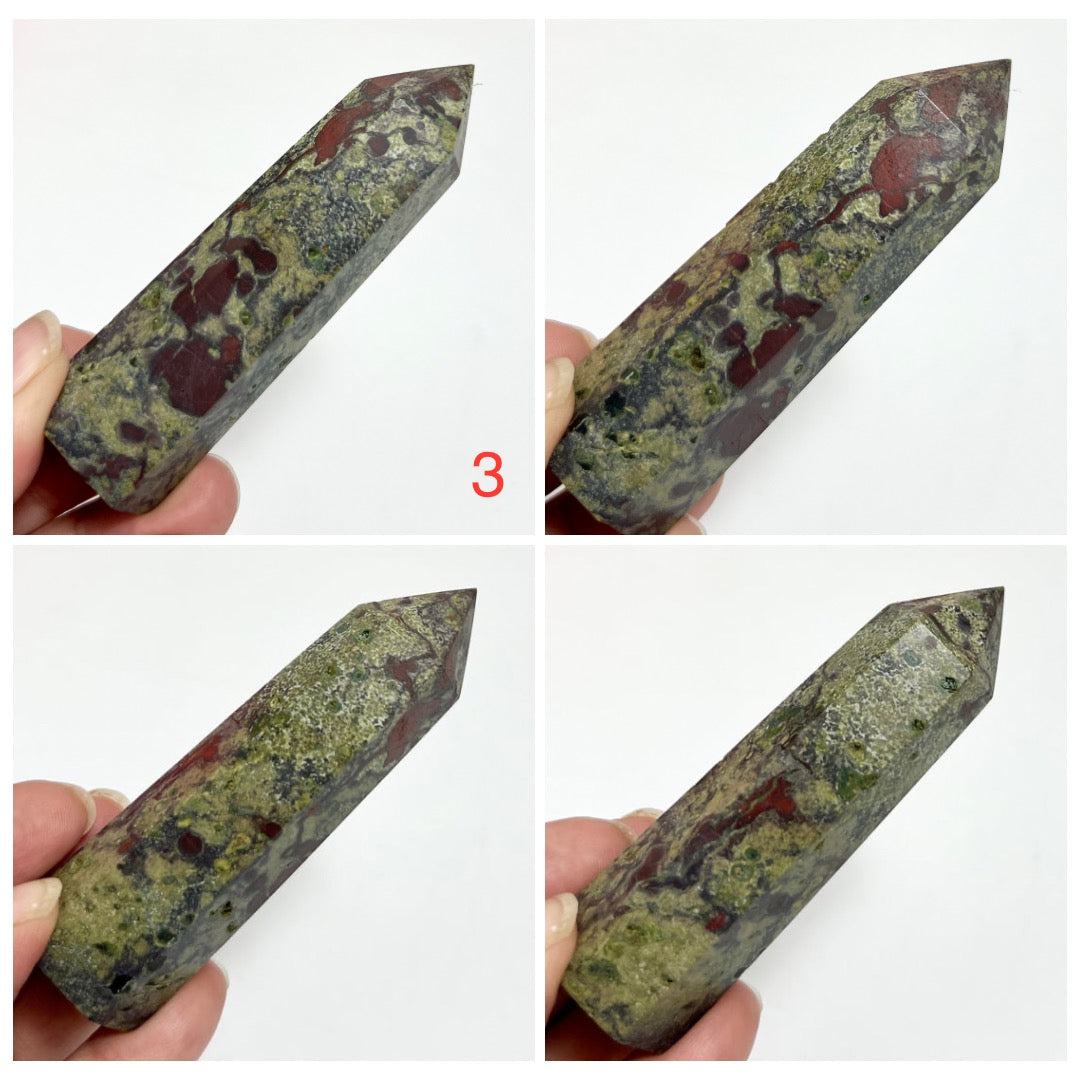 Dragon Blood Jasper Points Towers Crystal YOU CHOOSE
