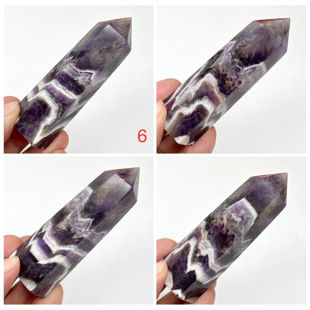 Chevron Dream Amethyst Points Towers Crystal Generators YOU CHOOSE