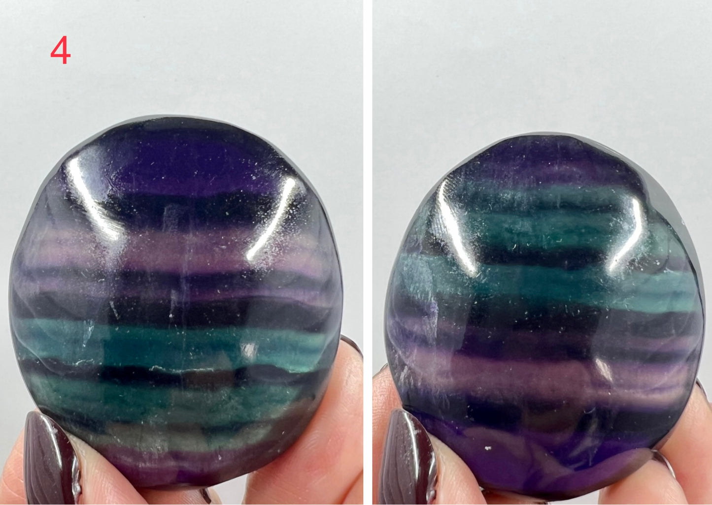 Rainbow Fluorite Palm Stone Crystal Worry Meditation YOU CHOOSE