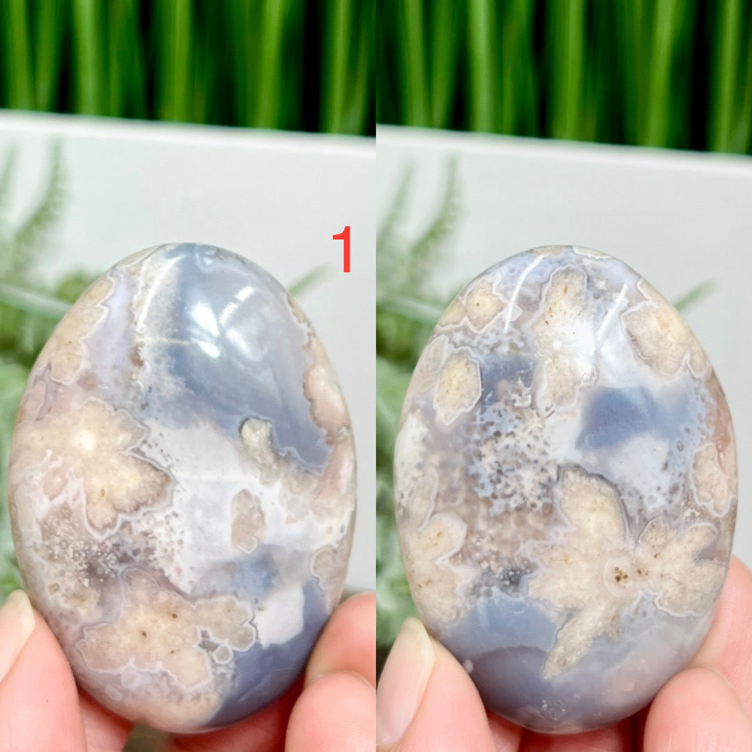 Flower Agate Palm Stones Meditation Crystals YOU CHOOSE