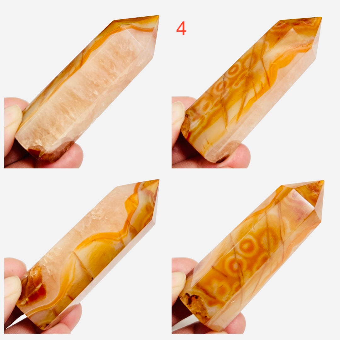 Carnelian Quartz Points Towers Healing Crystal YOU CHOOSE