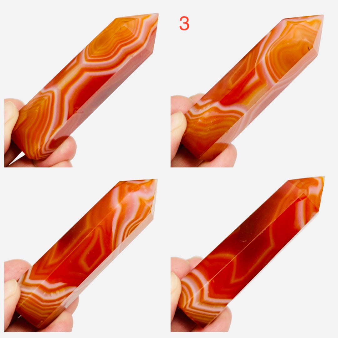 Carnelian Quartz Points Towers Healing Crystal YOU CHOOSE