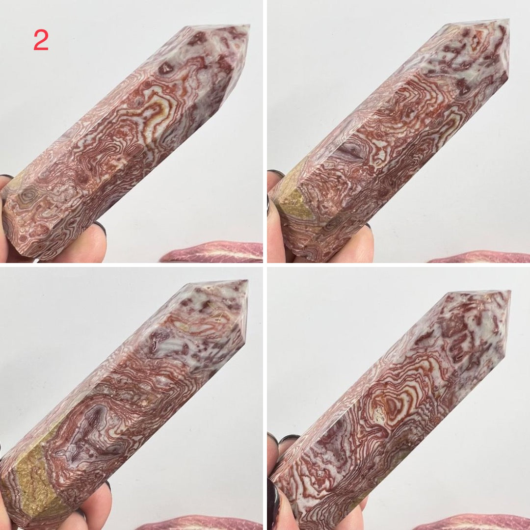 Red Onyx Points Towers Crystal Reiki Generators YOU CHOOSE