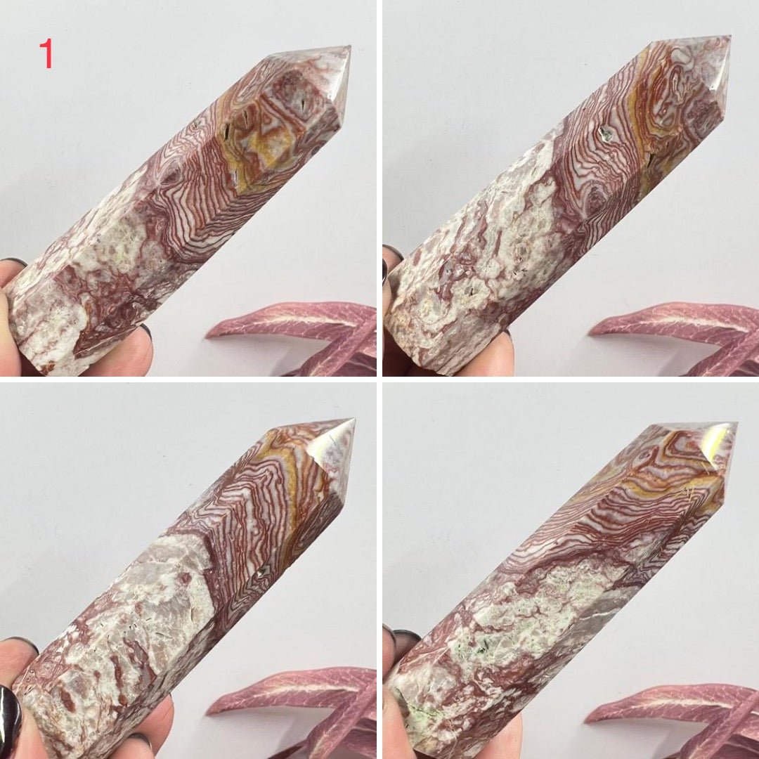 Red Onyx Points Towers Crystal Reiki Generators YOU CHOOSE