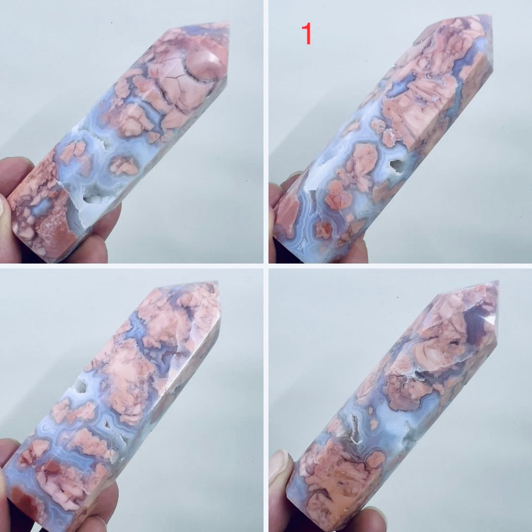Pink Cotton Candy Agate Points Towers Crystal Generators YOU CHOOSE