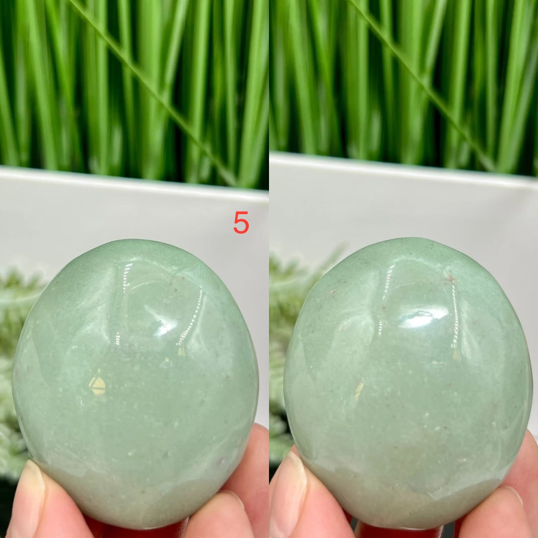 Green Aventurine Palm Stones Worry Meditation Crystals YOU CHOOSE