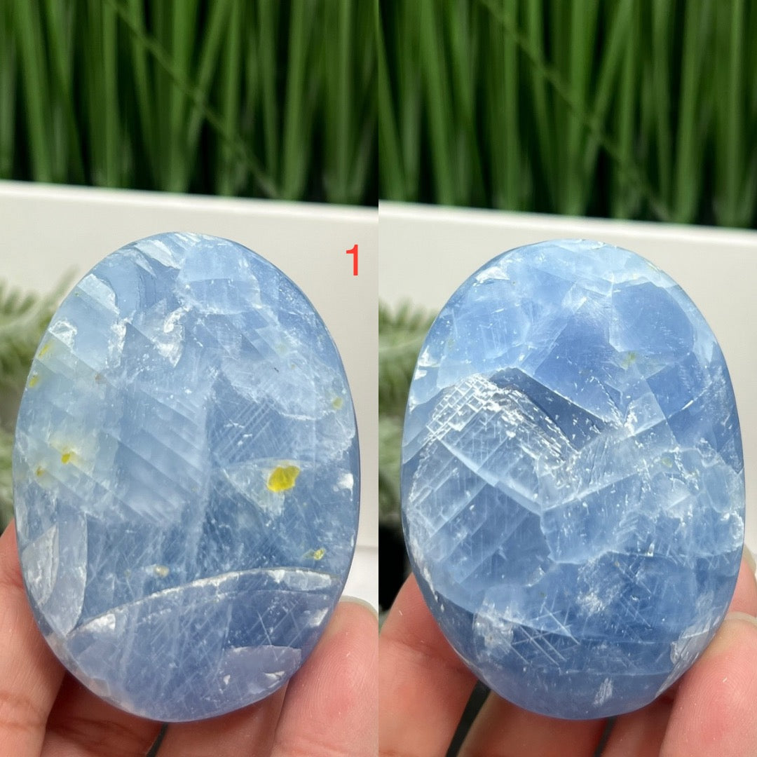 Celestite Celestine RARE Palm Stones Worry Crystals YOU CHOOSE