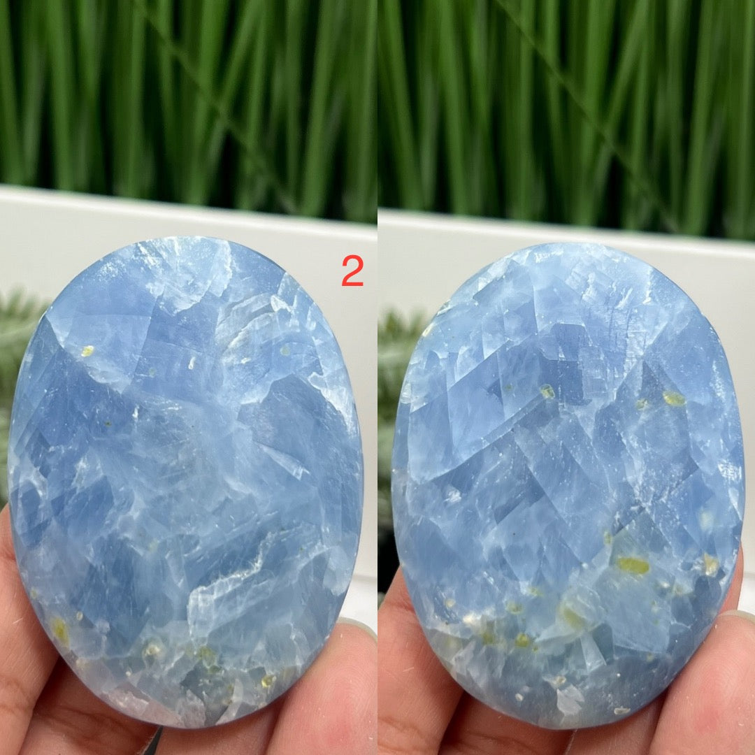 Celestite Celestine RARE Palm Stones Worry Crystals YOU CHOOSE
