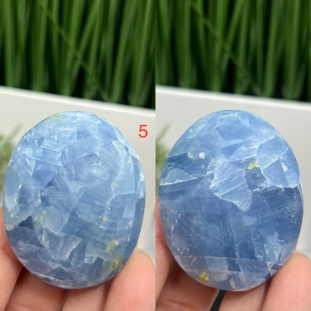 Celestite Celestine RARE Palm Stones Worry Crystals YOU CHOOSE