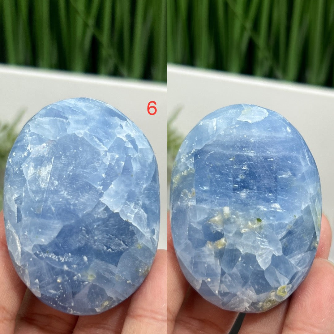 Celestite Celestine RARE Palm Stones Worry Crystals YOU CHOOSE