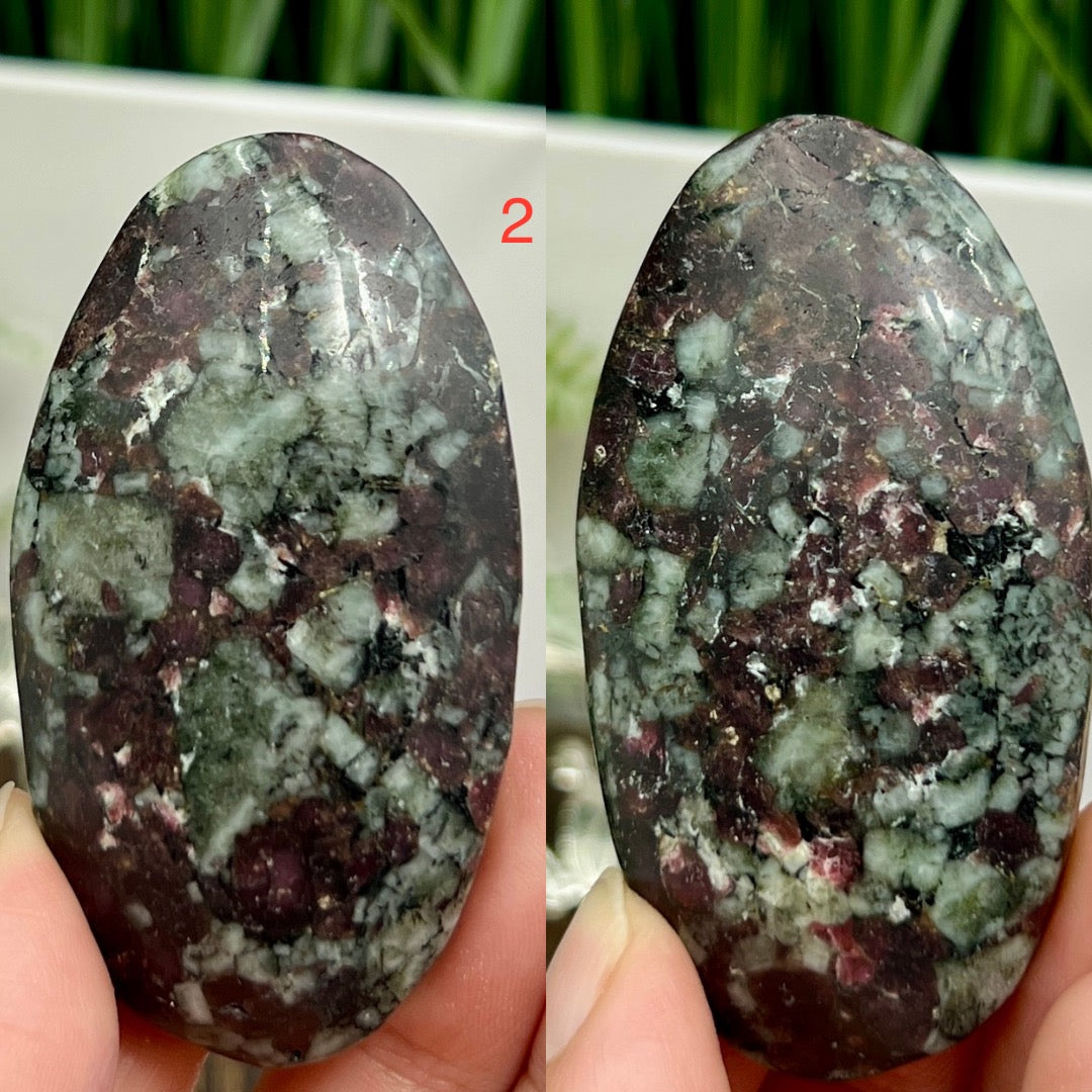 Eudialyte Garnet Feldspar Niter Rare UV Reactive Palm Stones Meditation Crystals