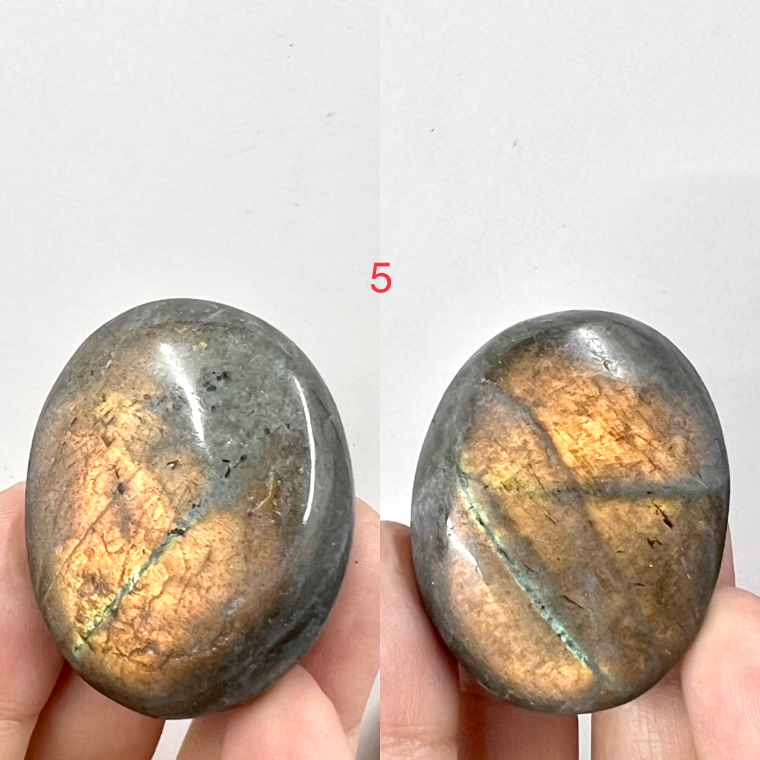 Labradorite Palm Stones Crystal Meditation Worry YOU CHOOSE