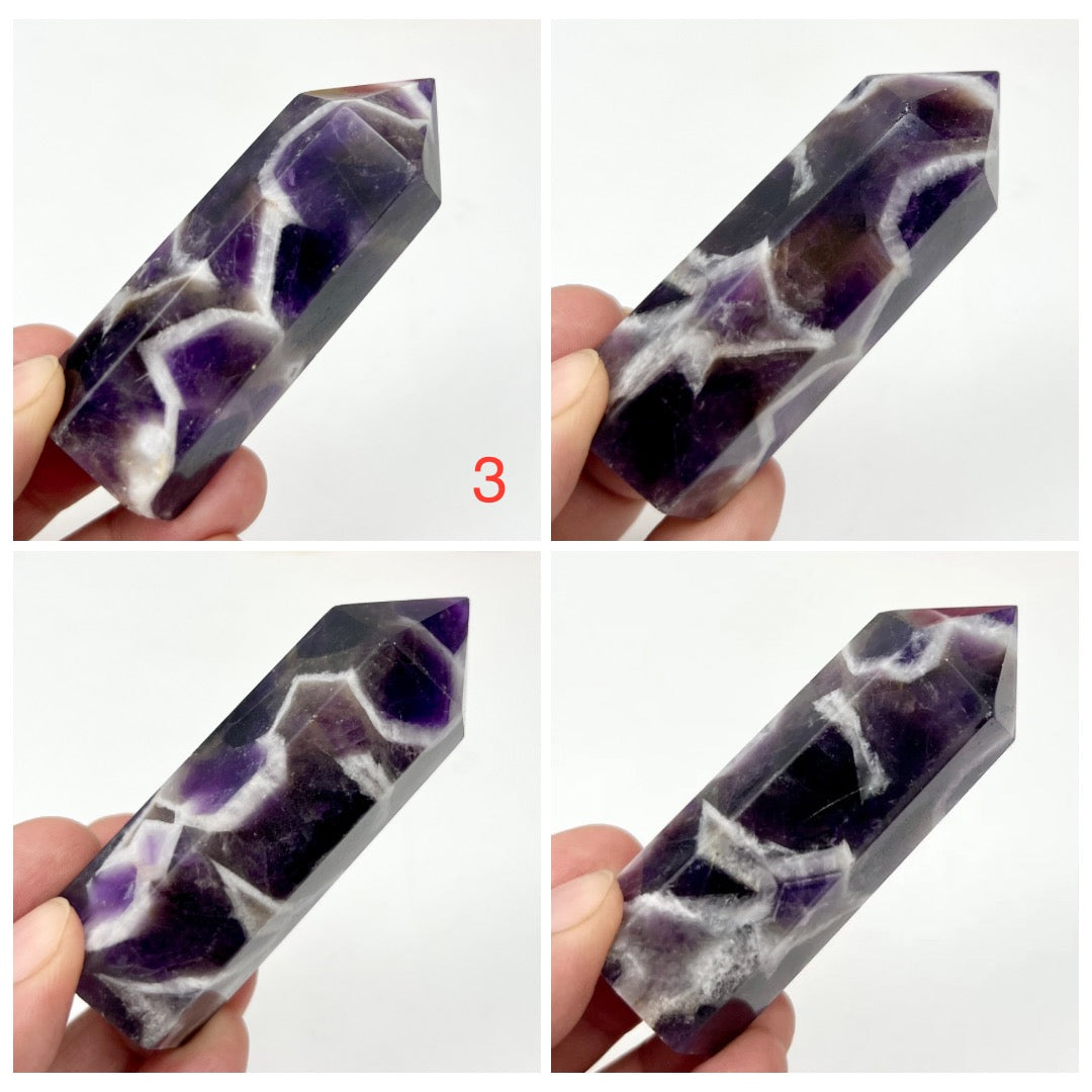 Chevron Dream Amethyst Points Towers Crystal Generators YOU CHOOSE