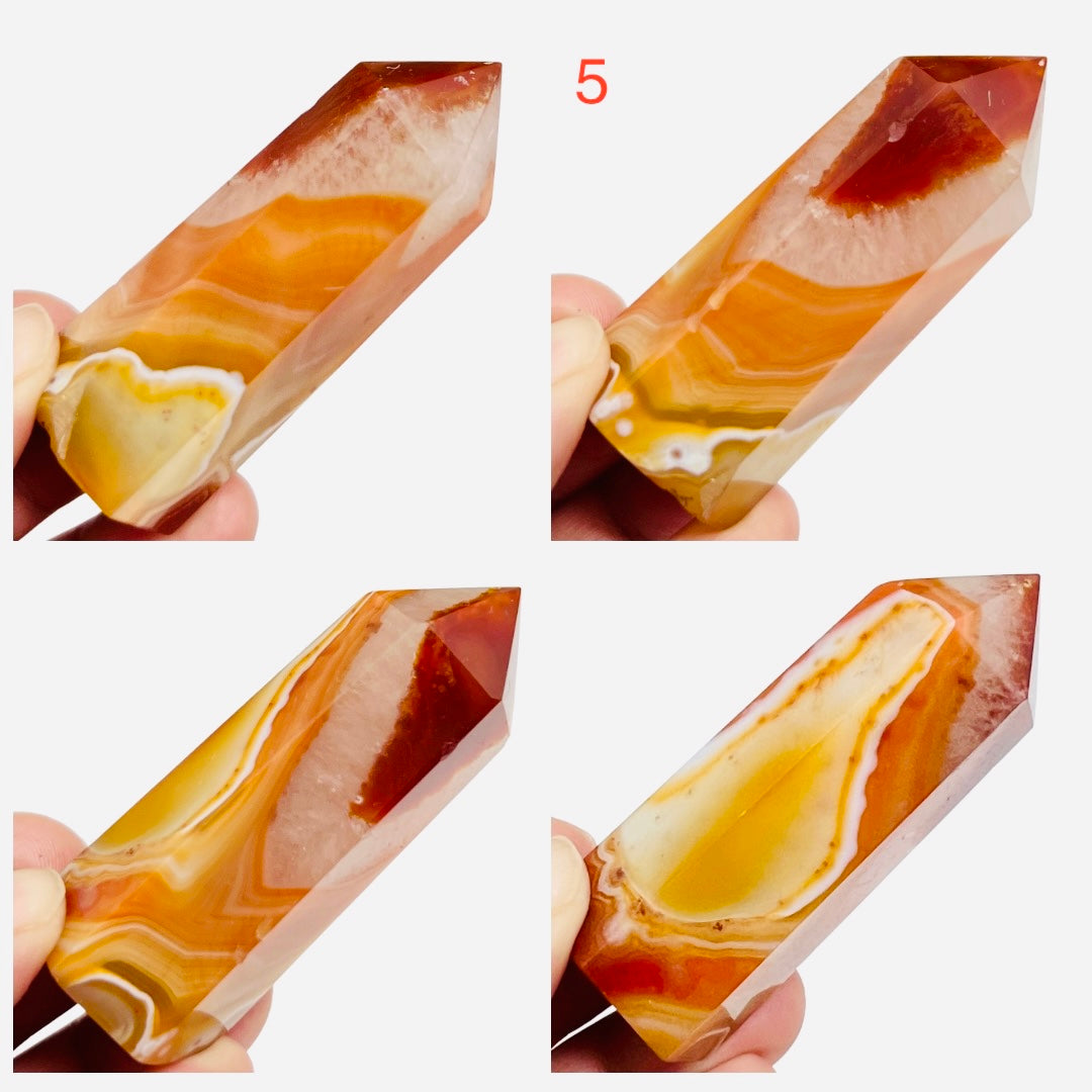 Carnelian Quartz Points Towers Healing Crystal YOU CHOOSE