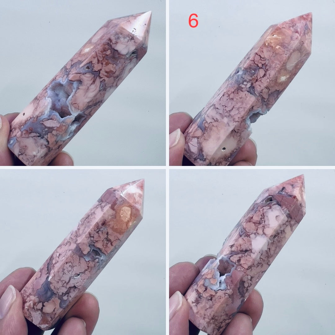 Pink Cotton Candy Agate Points Towers Crystal Generators YOU CHOOSE