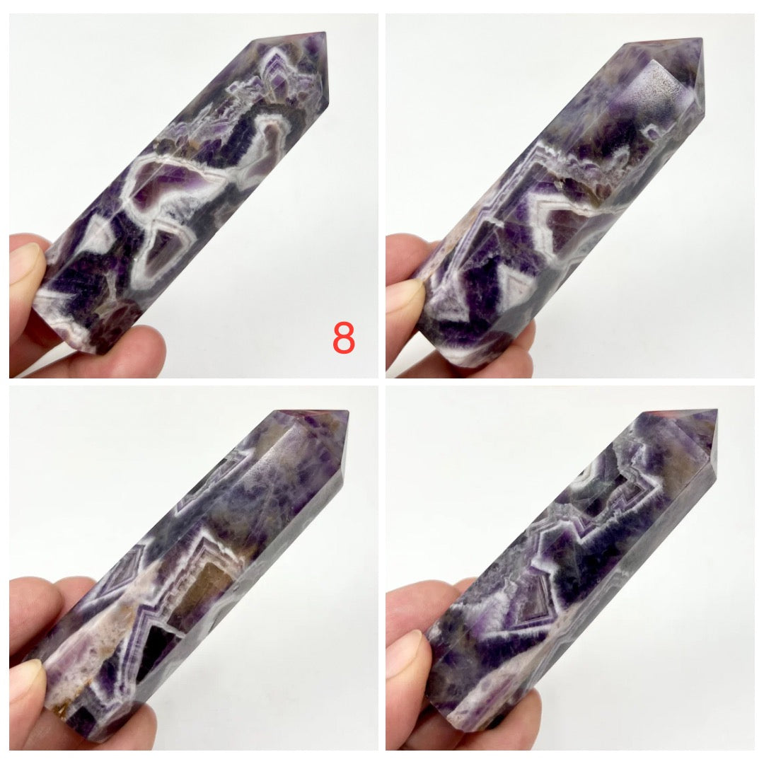 Chevron Dream Amethyst Points Towers Crystal Generators YOU CHOOSE