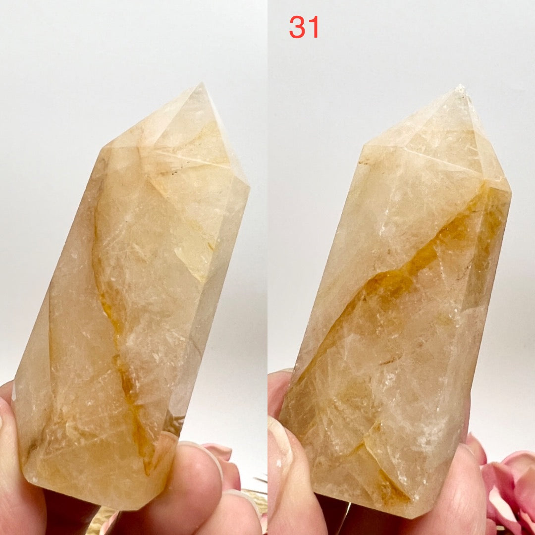 Golden Healer Quartz Points Towers Crystal Generators YOU CHOOSE