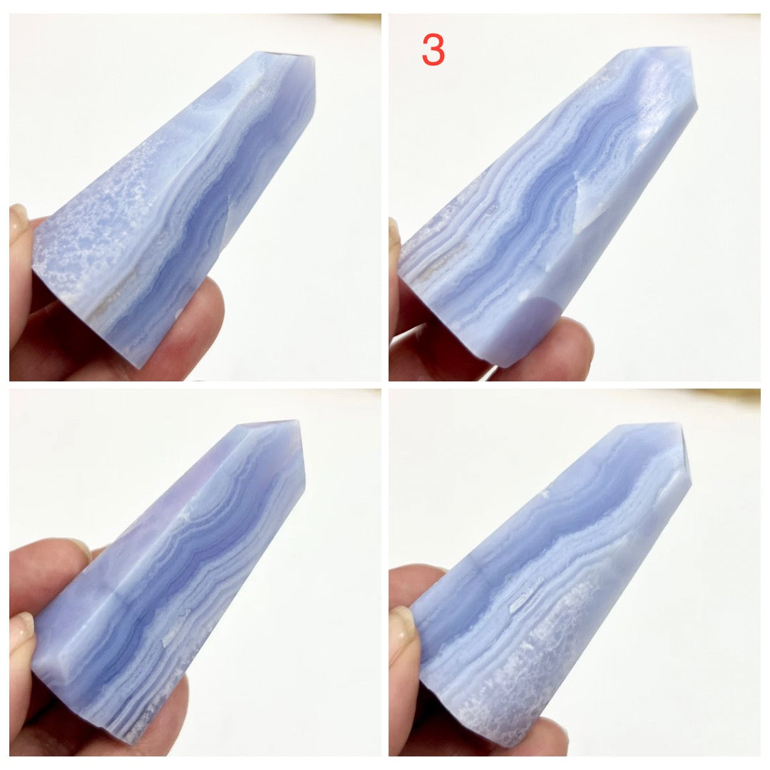 Blue Lace Agate Towers Points Crystal Generators YOU CHOOSE