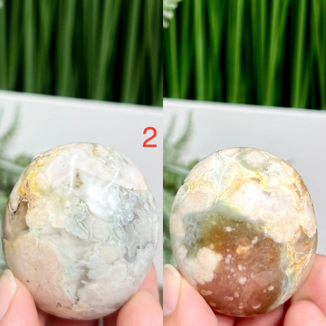 Flower Agate Palm Stones Meditation Crystals YOU CHOOSE