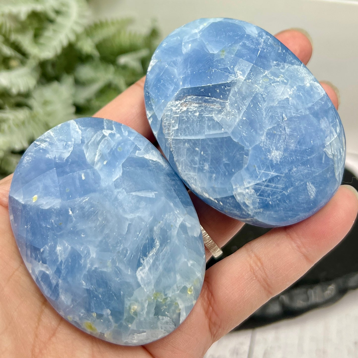 Celestite Celestine RARE Palm Stones Worry Crystals YOU CHOOSE