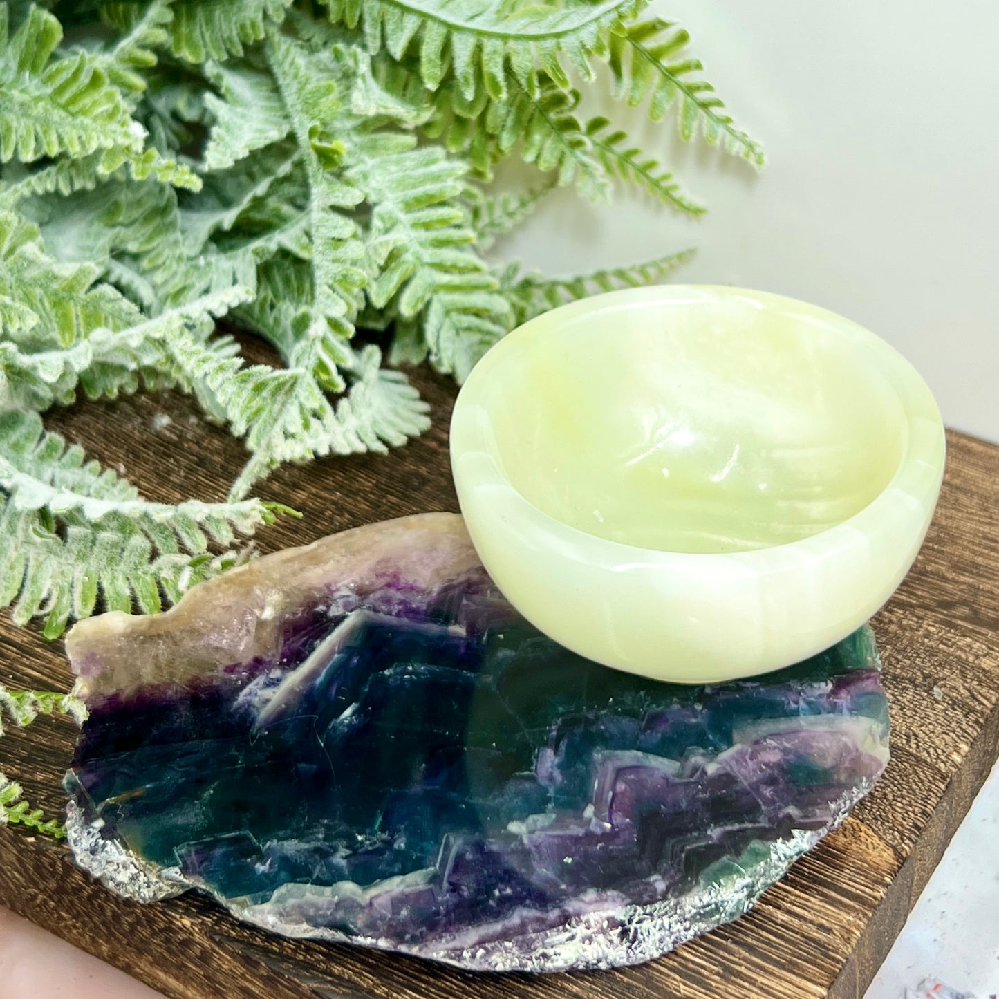 Rainbow Fluorite Slice Crystal Specimen Slab 220g