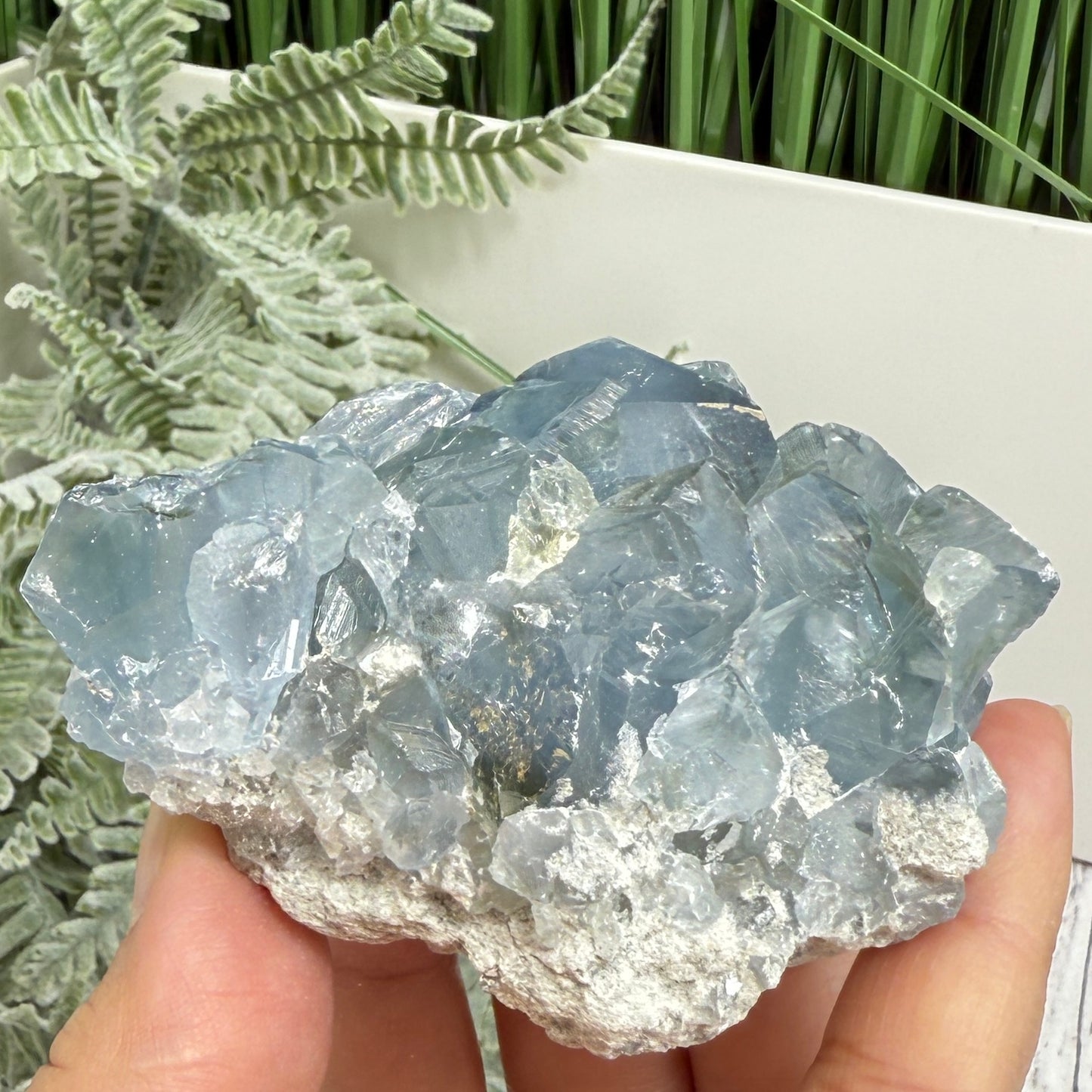 Celestite Celestine Chunk Specimen Geode Cluster Crystal 272g