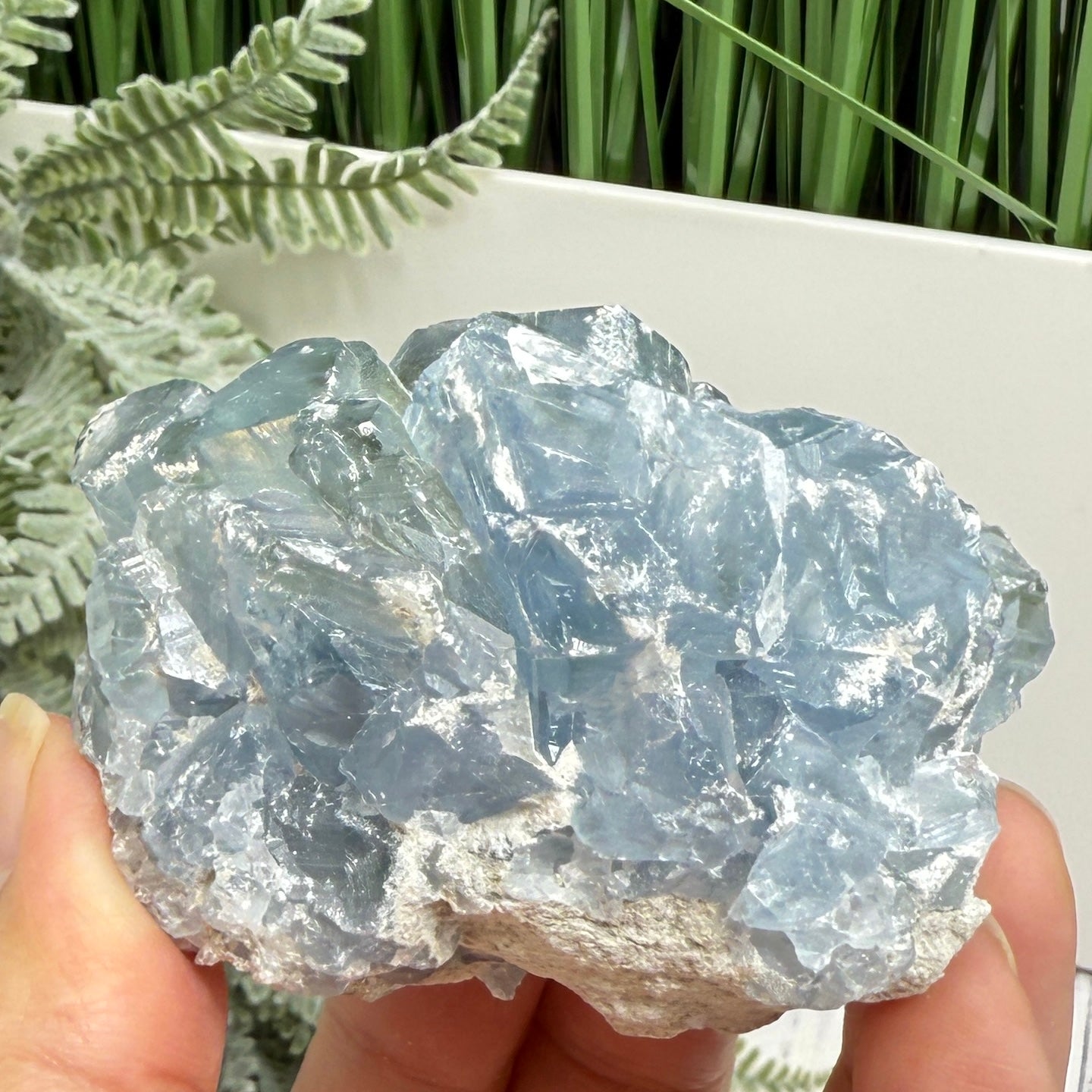 Celestite Celestine Chunk Specimen Geode Cluster Crystal 272g