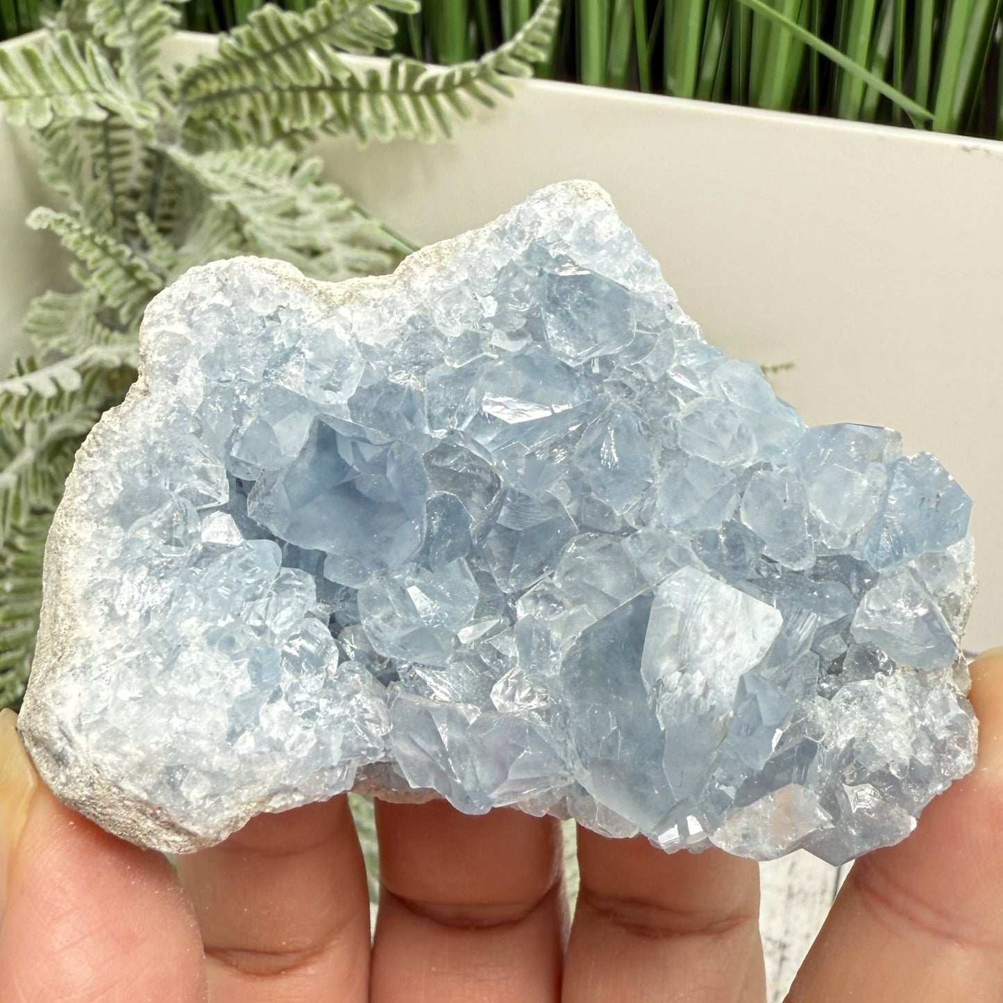 Celestite Celestine Chunk Specimen Geode Cluster Crystal 191g