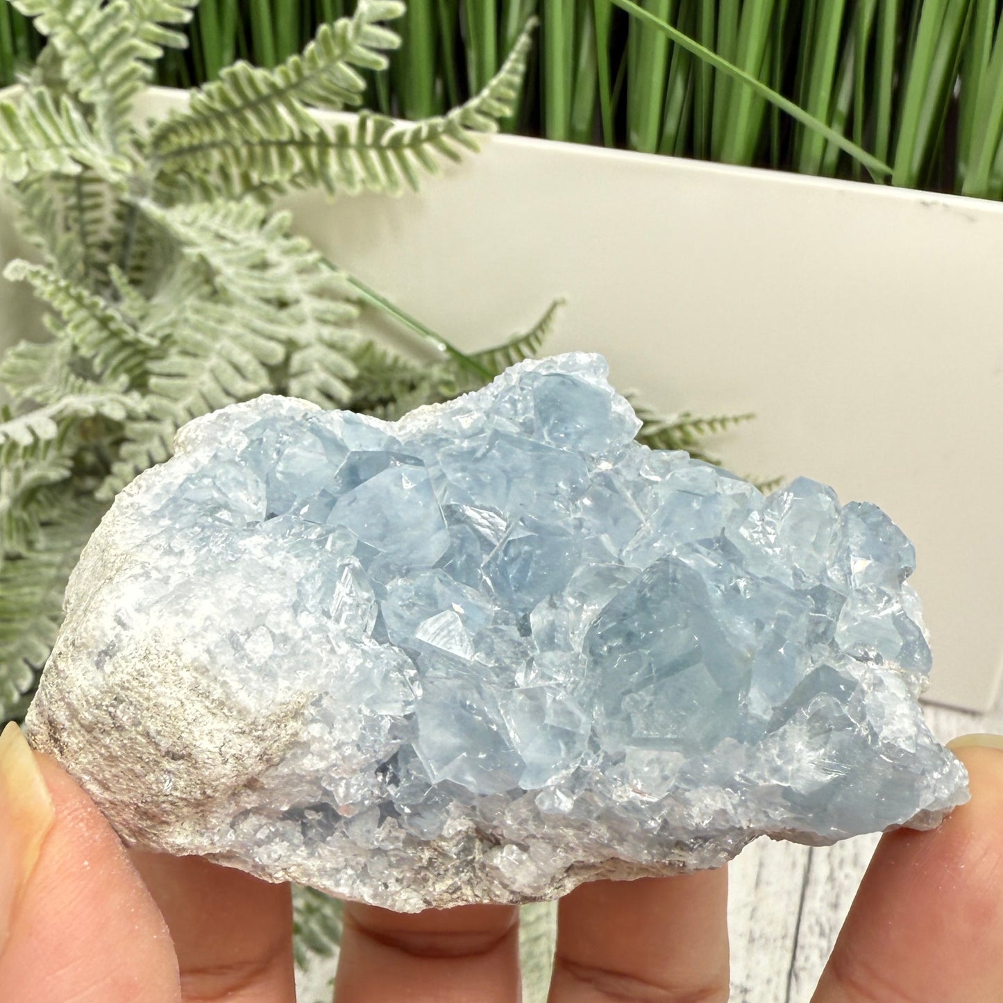 Celestite Celestine Chunk Specimen Geode Cluster Crystal 191g