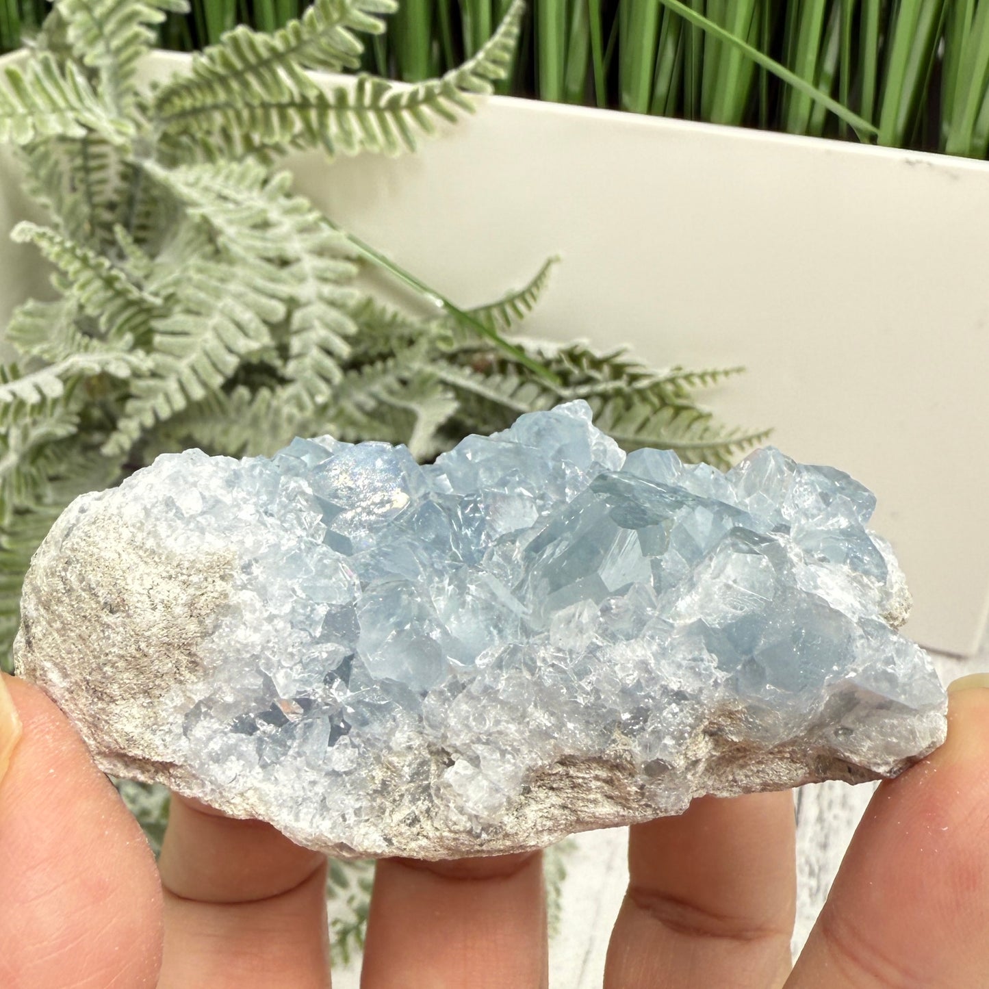 Celestite Celestine Chunk Specimen Geode Cluster Crystal 191g