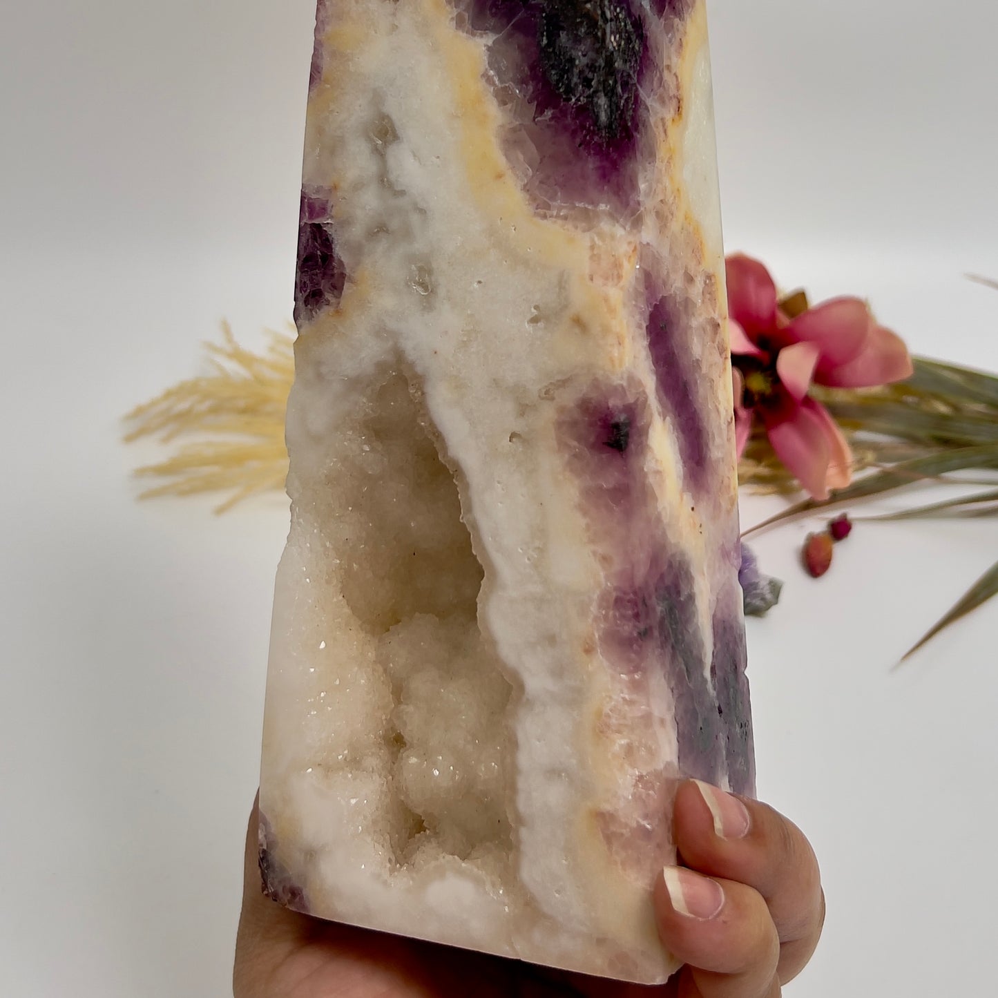 Fluorite in Agate Tower Crystal Generator 1900g 228mm