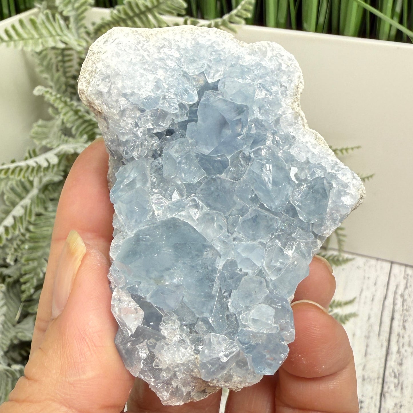 Celestite Celestine Chunk Specimen Geode Cluster Crystal 191g