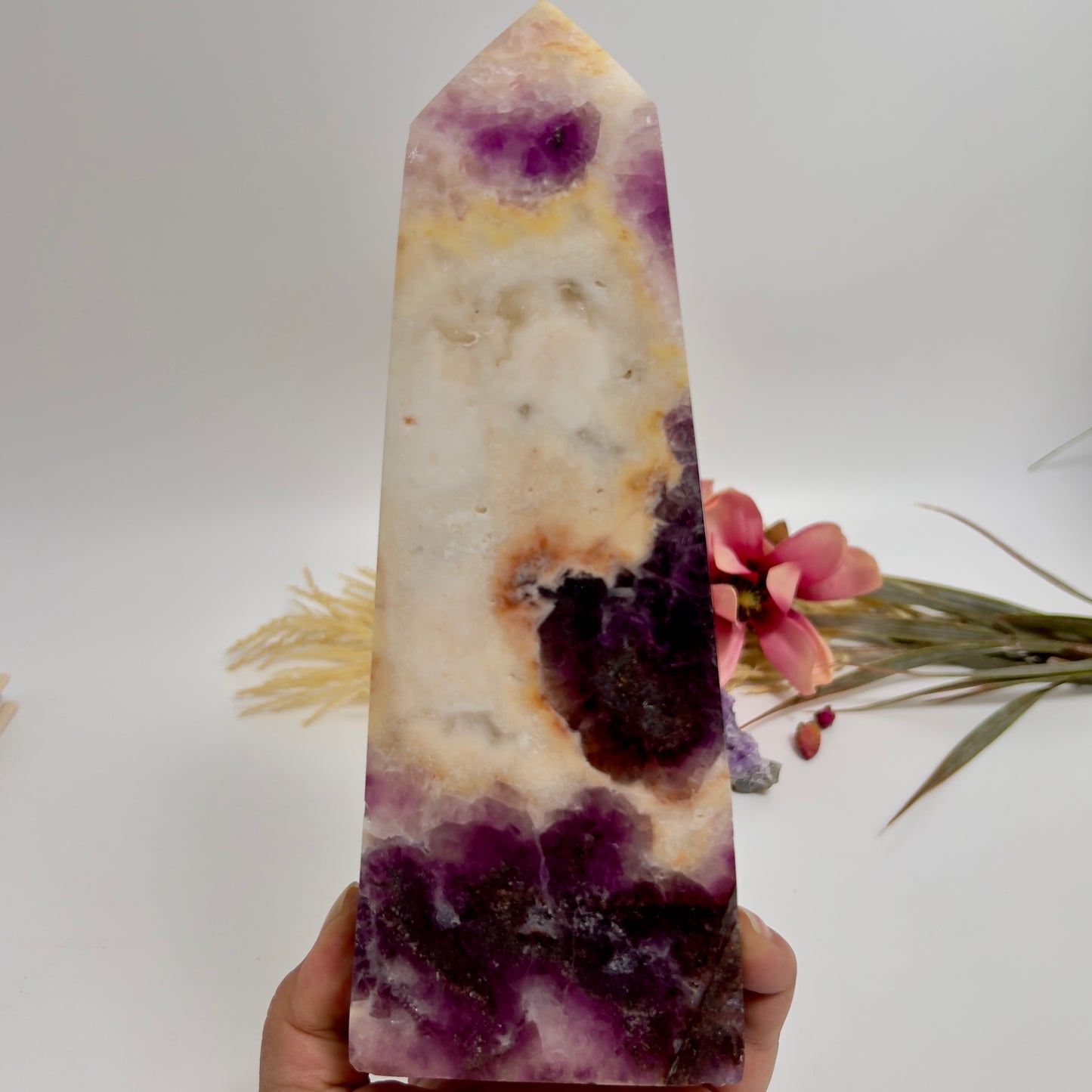 Fluorite in Agate Tower Crystal Generator 1900g 228mm