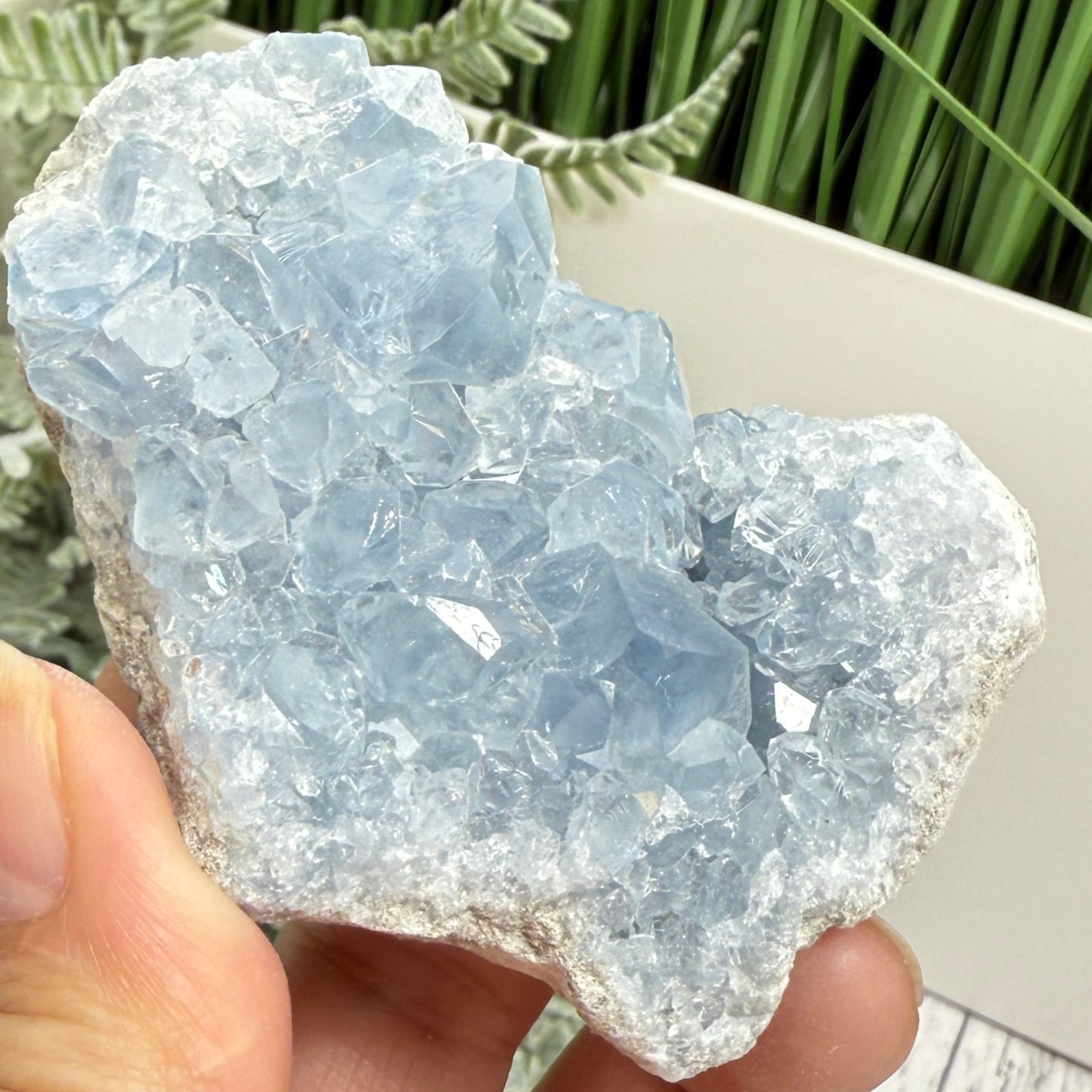 Celestite Celestine Chunk Specimen Geode Cluster Crystal 191g