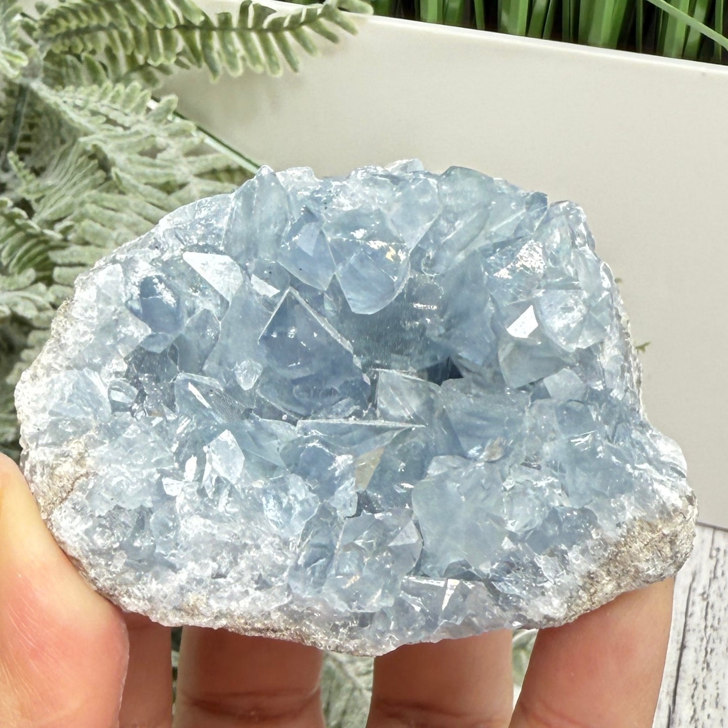 Celestite Celestine Chunk Specimen Geode Cluster Crystal 297g