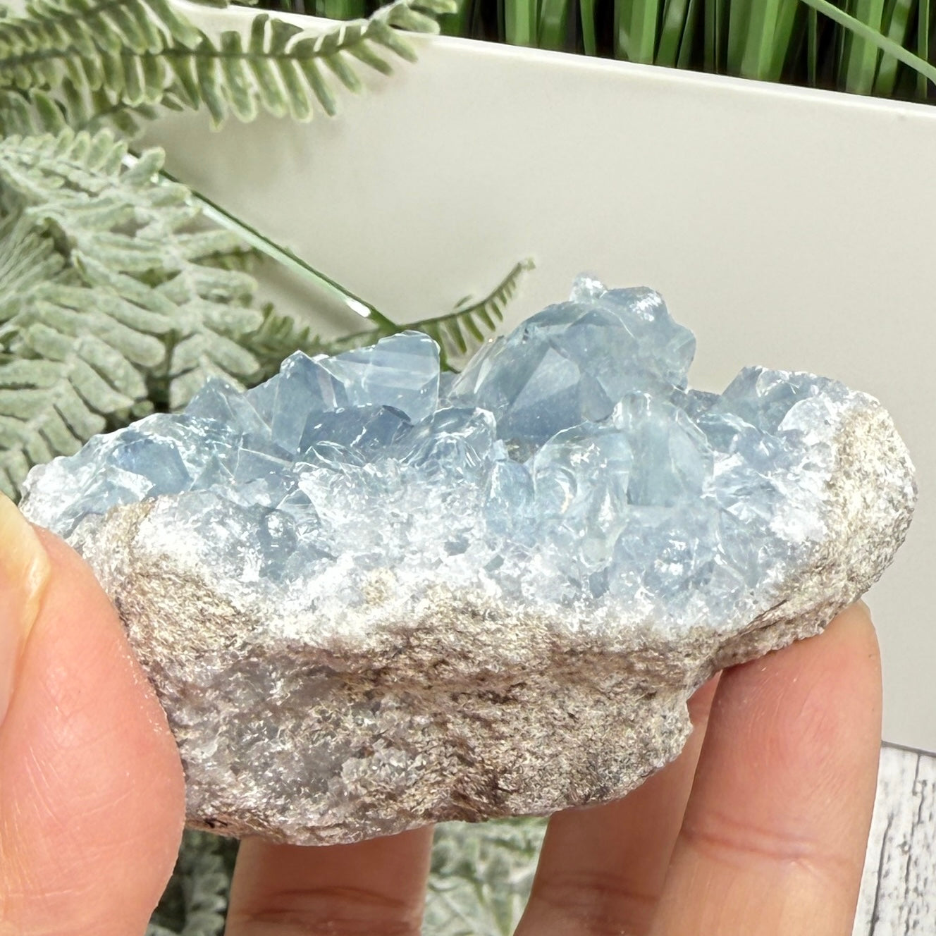 Celestite Celestine Chunk Specimen Geode Cluster Crystal 297g
